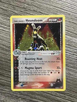 Team Magma's Houndoom 10/95 Team Magma vs Team Aqua Holo Pokemon TCG - Image 1