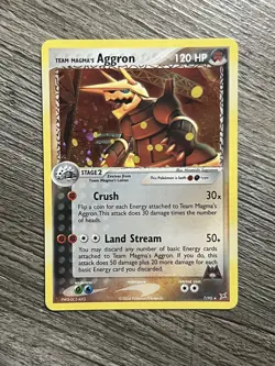 Pokemon TCG Team Magma's Aggron Holo Card 7/95 EX Team Magma Vs Aqua Near Mint - Image 1