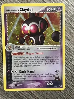 Pokemon Card Team Magma's Claydol 8/95 Holo Rare EX Team Aqua Vs Magma 2004 - Image 1