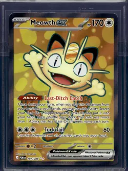 Meowth ex 107/088 Ultra Rare Pokemon Perfect Order Holo NM/M - Image 1