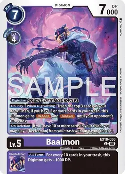 1x EX10-050 Baalmon Sinister Order Digimon Card Game x1 - Image 1