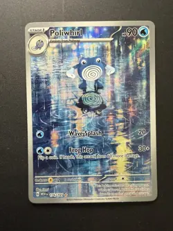Poliwhirl 176/165 Sv: Scarlet & Violet 151 Illustration Rare Pokemon TCG NM - Image 1