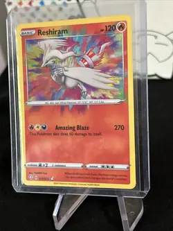 Reshiram Basic HP 120 #17/72 Foil Pokemon 2021 Card - Pack Fresh New - Image 4