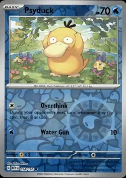 Psyduck 054/165 Common 151 Pokemon Reverse Holo Near Mint - Image 1