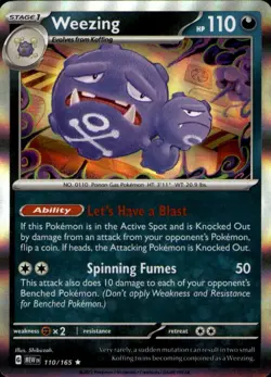 Weezing 110/165 Rare 151 Pokemon Holo Near Mint - Image 1