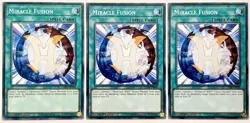 3 x LED6-EN020 Miracle Fusion - Common 1st Edition Near Mint YuGiOh Cards - Image 1