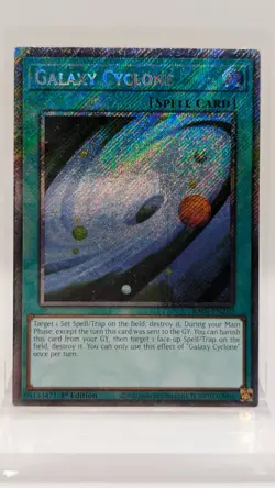 Yugioh Galaxy Cyclone RA04-EN250 1st Edition Platinum Secret Rare NM - Image 1