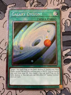 Yugioh Galaxy Cyclone RA04-EN250 1st Edition Platinum Secret Rare NM - Image 3