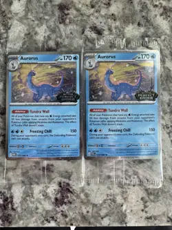 Aurorus 024/088 - Cosmo Holo - Pokemon Perfect Order Stamped Promo SEALED (2) - Image 1
