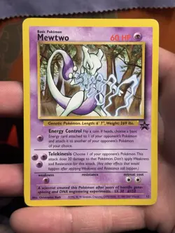Mewtwo Black Star Promo #12 Vintage Pokemon 2000 PL Christopher Rush WoTC - Image 4