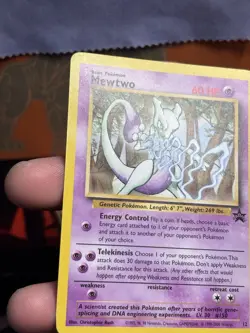 Mewtwo Black Star Promo #12 Vintage Pokemon 2000 PL Christopher Rush WoTC - Image 5