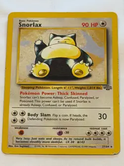 Snorlax 27/64 Non holo rare Jungle 1999 Vintage WoTC Pokemon Card LP-MP - Image 1
