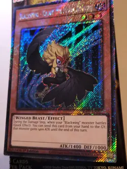 Blackwing - Kalut the Moon Shadow RA03-EN217 Platinum Secret Rare 1st Edition - Image 1