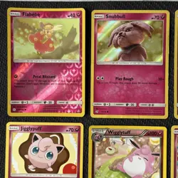 15x Pokemon Card Fairy Type Bundle Jigglypuff Cleffa Togepi Marill Cutiefly NM(B - Image 2