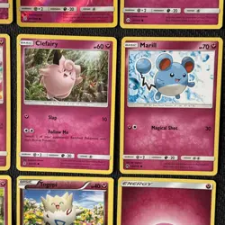 15x Pokemon Card Fairy Type Bundle Jigglypuff Cleffa Togepi Marill Cutiefly NM(B - Image 5