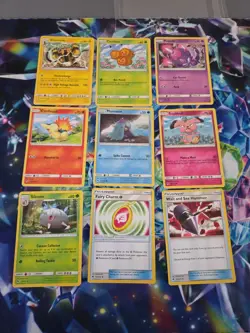 Pokemon Sun And Moon Lost Thunder Card Bundle X9 Cards - Image 1