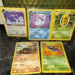 Pokemon Card Dark Vaporeon Team Rocket Uncommon 45/82 BUNDLE - Image 1