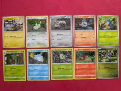 Yuka Morii Pokemon Cards, 10 Card Bundle Including 1 Reverse Holo - Image 1