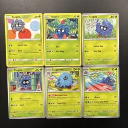 Pokemon TCG Tangela & Tangrowth x6 Card Bundle (Mixed Sets) - Image 1
