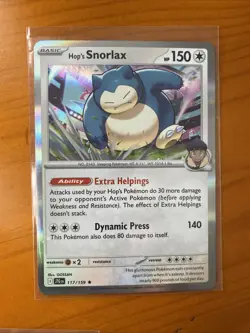 Pokemon TCG Hop's Snorlax Journey Together Holo Rare Card 117/159 Super Bundle - Image 3