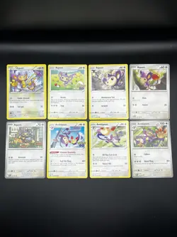 Aipom & Ambipom, 8 Card Bundle, Mixed Sets, English, Pokemon, MP to NM Condition - Image 1