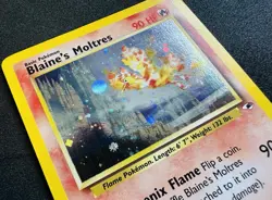 2000 Pokemon TCG Gym Heroes Blaine's Moltres 1/132 Holo Rare LP *SWIRL* - Image 4