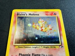 2000 Pokemon TCG Gym Heroes Blaine's Moltres 1/132 Holo Rare LP *SWIRL* - Image 5
