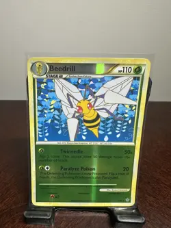 Beedrill 12/95 LP Reverse Holo Rare HGSS Unleashed Pokemon Card! - Image 1