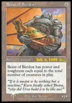 Light Play x 1 Beast of Burden - Foil - Prerelease Promo Urza's Legacy - Image 1