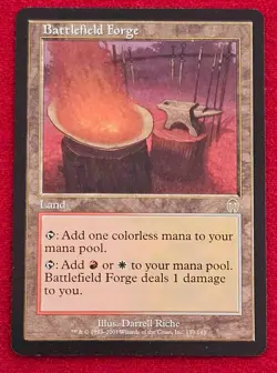 BATTLEFIELD FORGE, MAGIC THE GATHERING APOCALYPSE LIGHTLY PLAYED MTG - Image 1