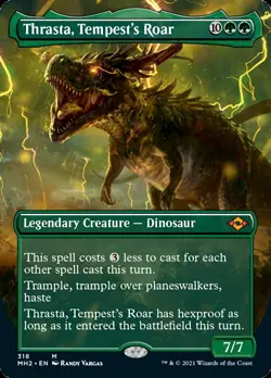 Thrasta, Tempest's Roar (Borderless Alternate Art) [Modern Horizons 2] Magic MTG - Image 1