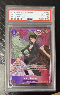 One Piece Nico Robin EB02-036 Alternate Art Rare PSA 10 ENGLISH - Image 1