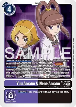 1x EX10-064 Yuu & Nene Amano Sinister Order Digimon Card Game x1 - Image 1