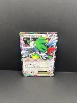 Shaymin EX 77/108 2015 XY Roaring Skies Pokemon Card Ultra Rare Holo - Image 1