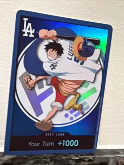 Dodgers x One Piece Luffy Promo Card FLAWLESS CONDITION POTENTIAL 10 - Image 3
