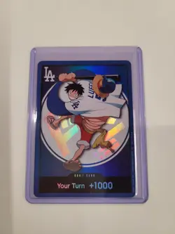 ONE PIECE X DODGERS PROMO MONKEY D LUFFY DON CARD ONLY 7/2/26 PRESALE - Image 1