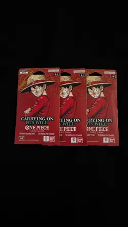 One Piece OP-13 Carrying On His Will Sleeved Booster Packs - Lot of 3- SEALED - Image 1