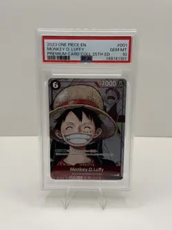 One Piece Monkey D Luffy P-001 25th Anniversary Promo PSA 10 English - Image 1