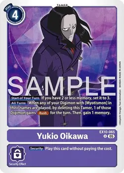 1x EX10-065 Yukio Oikawa Sinister Order Digimon Card Game x1 - Image 1
