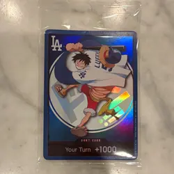 Bandai One Piece LA Dodgers Monkey D. Luffy Card Holo Promo!! 7/2/2026 SEALED!!! - Image 1