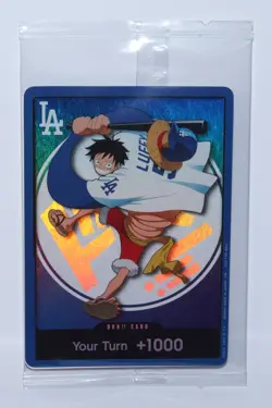 MONKEY.D.LUFFY 2026 ONE PIECE x LOS ANGELES DODGERS DON!! PROMO CARD 7/2/26 Oda - Image 1