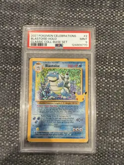 2021 Pokemon Celebrations Classic Collection Blastoise Holo Card #2 PSA 9 Mint - Image 1
