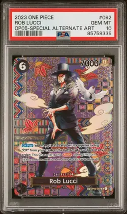2023 One Piece CCG OP05 Rob Lucci SP OP03-092 Special Alt Art - PSA 10 GEM MINT! - Image 1