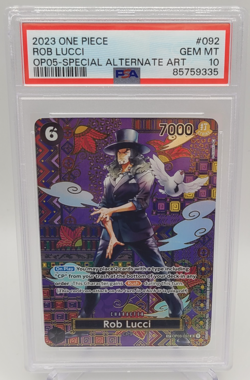 2023 One Piece CCG OP05 Rob Lucci SP OP03-092 Special Alt Art - PSA 10 GEM MINT! - Image 4