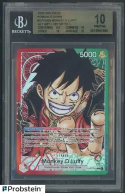 2022 One Piece Monkey D Luffy OP01 ALT ART Leader Errata BGS 10 PRISTINE - Image 1