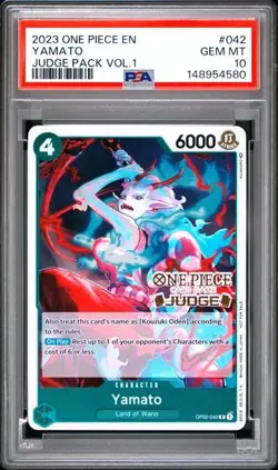 2023 ONE PIECE JUDGE PACK VOLUME 1 042 YAMATO PSA 10 GEM MINT - Image 1