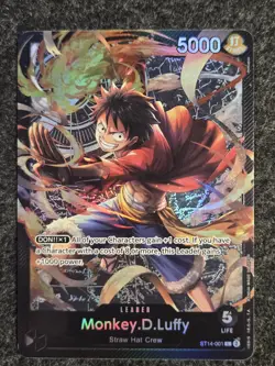 Monkey.D.Luffy ST14-001 Foil Leader One Piece TCG Starter Deck 14: 3D2Y English - Image 2