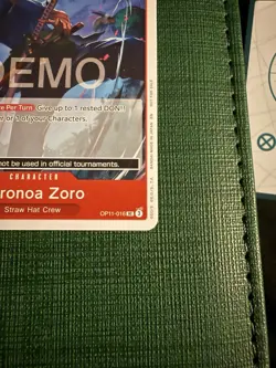 One piece Tcg Op11 Roronoa Zoro Promo Demo version Not tournament legal - Image 5