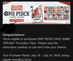 Round 1 x One Piece Collab Promo Pack ✅ CONFIRMED PREORDER - Image 1