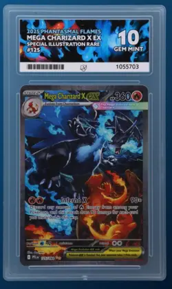 Pokemon TCG: Mega Charizard x Ex 125/094 ACE 10 Perfect Subgrades Gem Mint - Image 1